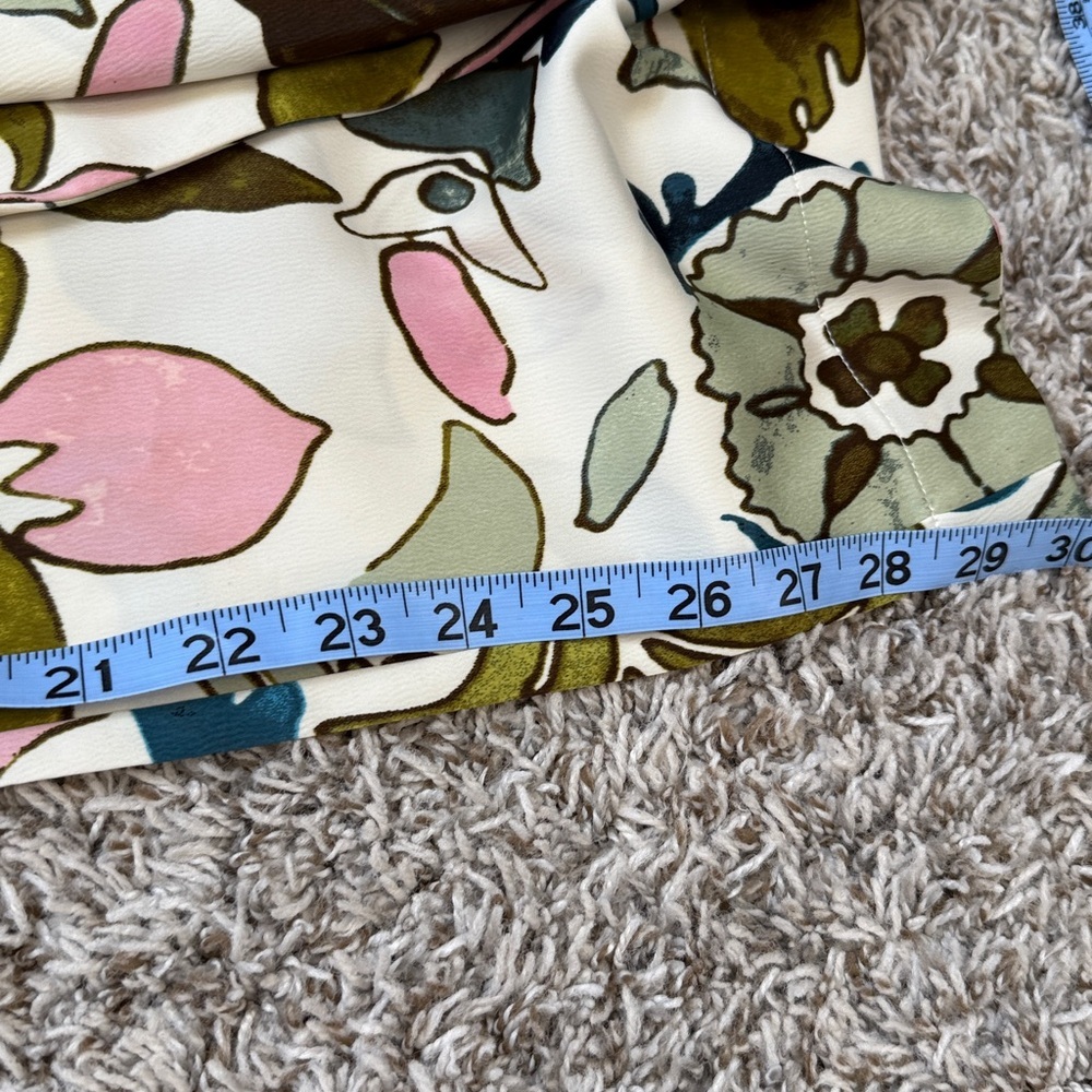 Joie Wide Leg Stretch Pants Floral Pink Green Blue size Small - Picture 6 of 9